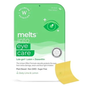 Wellbeing Nutrition Melts Eye Care Vitamins Lutein + Zeaxanthin 30 oral strips - Picture 1 of 4