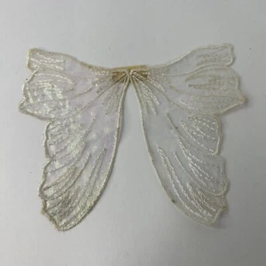 Angel Fairy Wings White Patch Embroidery Sew On Applique - Picture 1 of 8
