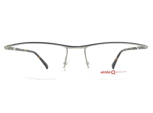Etnia Barcelona Eyeglasses Frames TESLA SLBL Slate Blue Brown Half Rim 55-19-149 - Picture 1 of 11
