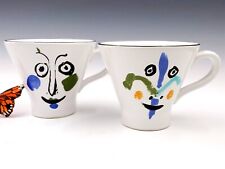 Picasso Face Coffee Tea Cup Set - Succession Pablo Picasso 1996, Portugal