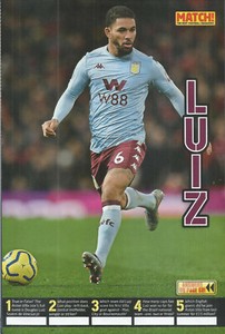    MATCH!-POSTER 2020-ASTON VILLA/BRAZIL-GIRONA(LOAN)-VASCO DA GAMA-DOUGLAS LUIZ