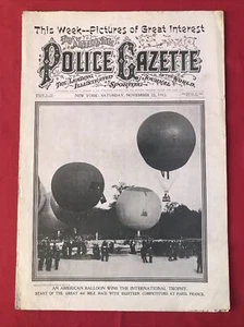 ￼Police Gazette Nov 22,1913 Mike Yokol Francis Ouimet Dirigible Balloon race￼￼￼ - Picture 1 of 8