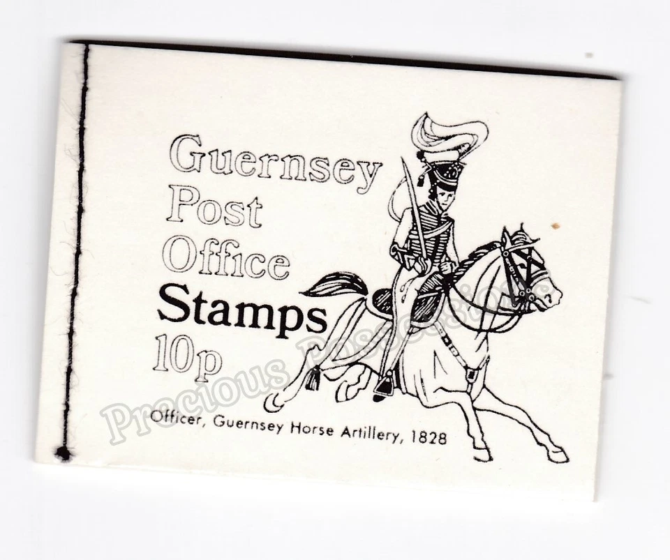 GUERNSEY POSTAGE STAMP BOOKLET 1973 SB10 10p OFFICER GUERNSEY HORSE ARTILLERY - Image 1 of 1