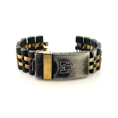 BRAZALETE COMPLETO TAG HEUER 1500 2 TONOS NEGRO RECUBIERTO DE PVD + CHAPADO EN ORO PARA HOMBRE MODELO 229/3 Foto 1 de 4