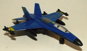 Die Cast US Navy Boeing F/A-18 Hornet Jet Fighter Aircraft in Blue Angels Colors - Picture 1 of 6
