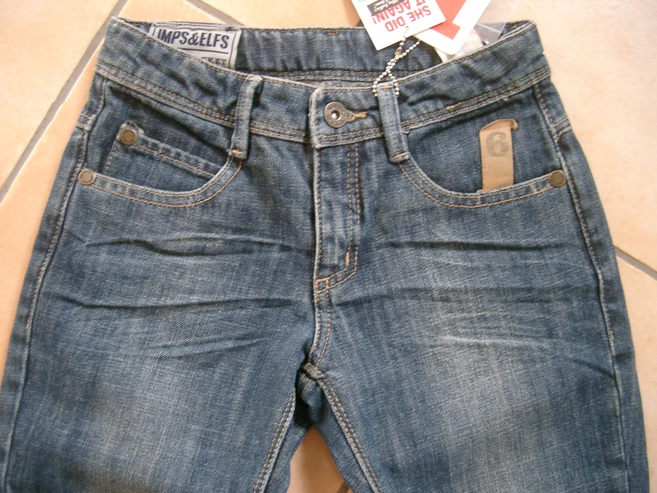 (C889) Lässige Imps & Elfs Girls 6 Pocket Jeans Stone wash Hose Boyfriend gr.116 - Bild 1 von 3