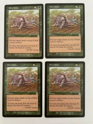 MTG 4X URZA'S DESTINY PLOW UNDER NM MAGIC THE GATHERING RARE GREEN SORCERY CARD - Image 1 of 4