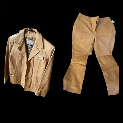 Pantalones de cuero Wilson talla 12 en caramelo nuevo con etiquetas y chaqueta de cuero Wilson’s LIKENEW Foto 1 de 4