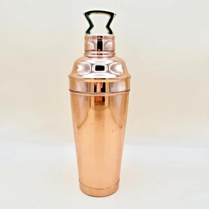 Pottery Barn Copper Martini Shaker w/ Brass Handle 10" Barware Drink Mixer - Picture 1 of 9