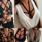 Hollow Bustier Sexy Bandage Bra Push Up Crop Top Belt Lingerie Cage Harness