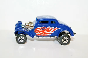 1982 Matchbox #313 Blue W/Flames '33 WYLLIS STREET ROD ~ White Heat 1:50 Scale   - Picture 1 of 4