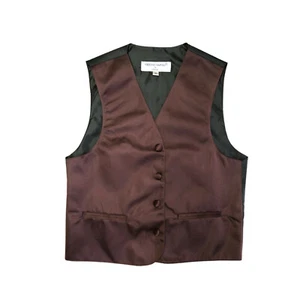 Nuevo Chaleco Esmoquin Formal Para Niños Chaleco Solo Marrón EE. UU. Talla 2-14 Boda - Imagen 1 de 3