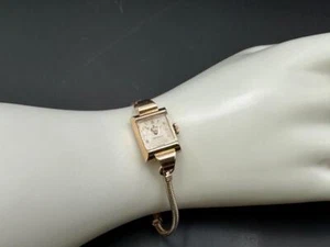 1947 14kt Pink Gold Ladies Rolex ref 4595 Dress Watch - Picture 1 of 10