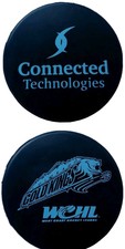 COLORADO GOLD KINGS WCHL VINTAGE PUCK - CONNECTED TECHNOLOGIES - SPONSOR RARE 