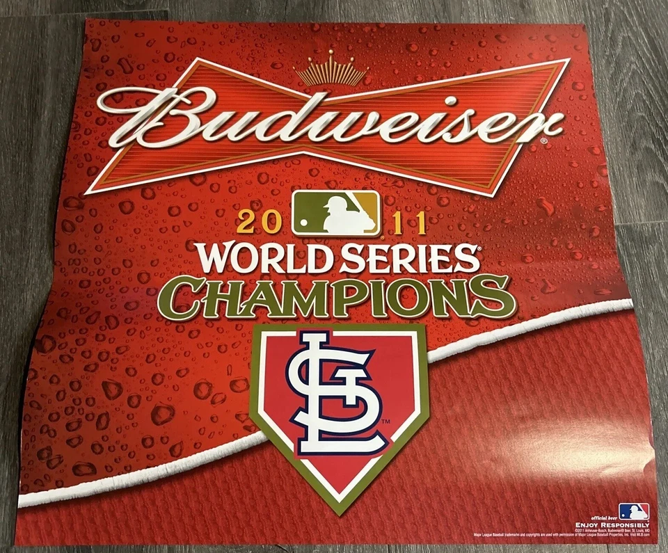 Budweiser St Louis Cardinals 2011 World Series Champions Poster 23.5x23.5 - Image 1 of 4