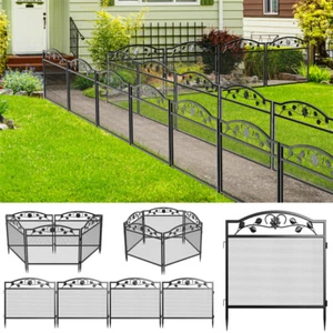 Set of 5 Decorative Garden Fence Folding Wire Patio Border Edge Section Fences - Picture 1 of 12