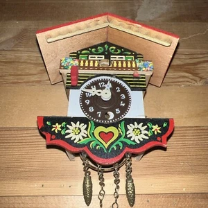 Black Forest Clock Swiss House TU 26 SQ Untested No Key For Parts or Repair - Picture 1 of 6