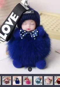 Cute Doll Keyring Key Chain Mini Doll Keys Car Backpack Pendant Keychain NEW - Picture 1 of 12