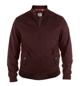 Chaqueta D555 Duke Big para Hombre Algodón Harrington Borgoña Talla Grande 2XL 3XL KS13809B - Imagen 1 de 2