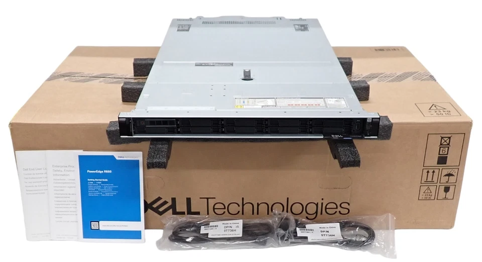 NEW Dell PowerEdge R660 16C Gold 6526Y 32GB DDR5 10Bay 3.84TB SSD H755 1U Server - Image 1 of 4