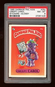 1985 Garbage Pail Kids #25a Creepy Carol Glossy Back Series 1 OS1 PSA 8 - Bild 1 von 2