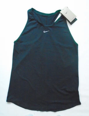 NUEVO CON ETIQUETAS Camiseta sin mangas Nike Dri-FIT One Luxe de entrenamiento calce ajustado talla mediana negra Foto 1 de 4