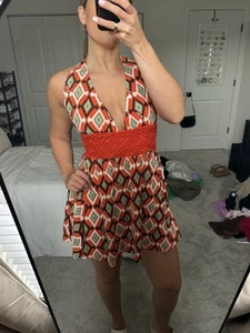 Rocawear Halter Mini Dress Bright Colored Printed - Picture 1 of 5