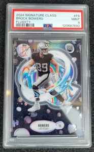 2024 TOPPS SIGNATURE CLASS FLUIDITY #F6 BROCK BOWERS ROOKIE RC PSA 9 - Picture 1 of 2