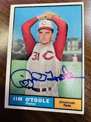 Autógrafo assinado 1961 Topps Baseball #328 Jim O’Toole - Imagem 1 de 2