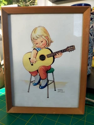 Marco Original Mediados de Siglo MABEL LUCIE ATTWELL Estampado Antiguo 1970 De Colección Foto 1 de 3