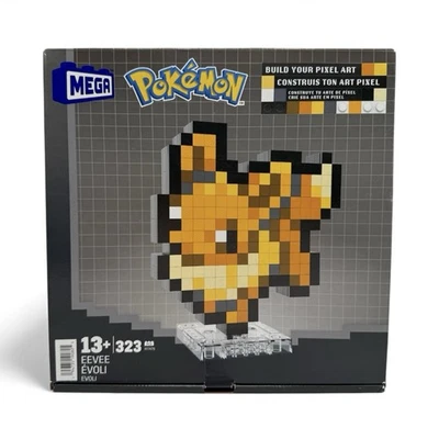 MEGA Pokémon Eevee 323 Piece Building Set Containing 1 Pixelated Retro Figure  - Image 1 of 4