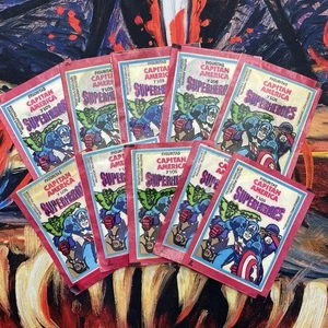 1980 10x Marvel Capitán América Superhéroes Argentina Paquetes Sellados Wolverine RC - Imagen 1 de 11