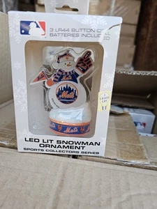 New York Mets Acrylic Snowman Ornament - Picture 1 of 5