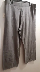 Anne Klein Strickhose Damen Gr. XXL Baumwolle Kaschmir Pull-On Grau Neu  - Bild 1 von 9