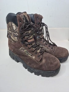 Texas Steer Thinsulate Ultra Boots Men’s Size 13W Camo/Leather - Bild 1 von 6