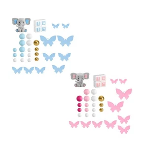 Elephant Cake Toppers Set Party Supplies for Girls Anniversary Accessories - Picture 1 of 15