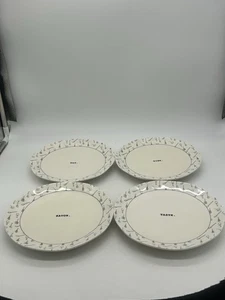 Rae Dunn by Magenta 8" Melamine Summertime Salad Plates *EAT SAVOR TASTE DINE* - Picture 1 of 7