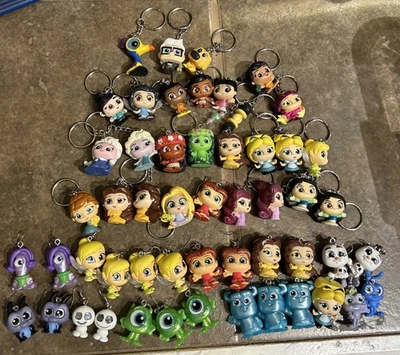 LOT of 52 Disney Repurposed Doorables Princess Moana Frozen KeyChains / Earrings - Image 1 of 4
