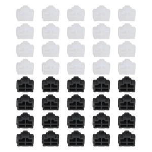 0.5 Inch RJ45 Dust Plug, 40 Pcs Anti Dust Plug Cover Female End, Black/Clear - Photo 1 sur 6