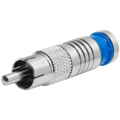 RCA Male Compression Connector For RG59 Coax Coaxial AV Audio Video Cable 75 Ohm - Image 1 of 2