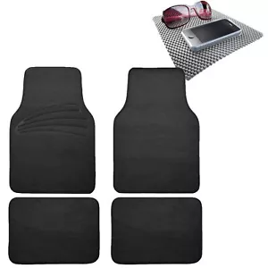 FH Group Universal Fit Carpet Car Floor Mats for SUV Truck Black w/ Dash Mat - Picture 1 of 6