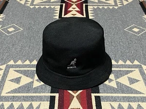 Kangol Tropic Bin Hat Sz S Black Mesh Breathable Elastic Fit HC - Picture 1 of 8