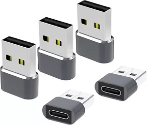 USB to USB C Adapter 5Pack,USBC Female to A Male OTG Charger Type C Converter fo - Picture 1 of 7