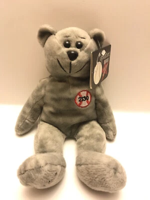 New York Yankees Lou Gehrig 4, Collectors Series Gray Plush Teddy Bear, Small - Image 1 of 4