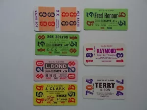 7 DIFFERENT BOOKMAKERS ON-COURSE NAMED BETTING TICKETS FROM 1990's - Picture 1 of 16