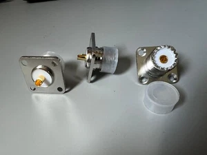 Presa di montaggio telaio femmina PL259 SO239 UHF venditore UK - Foto 1 di 9