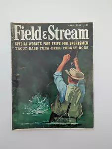 Field & Stream April 1964 vintage hunting & fishing mag beautiful painted cover - Picture 1 of 4