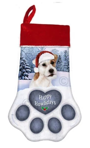 Christmas Stocking - Brown and White Jack Russell Terrier Double Coat - Picture 1 of 1