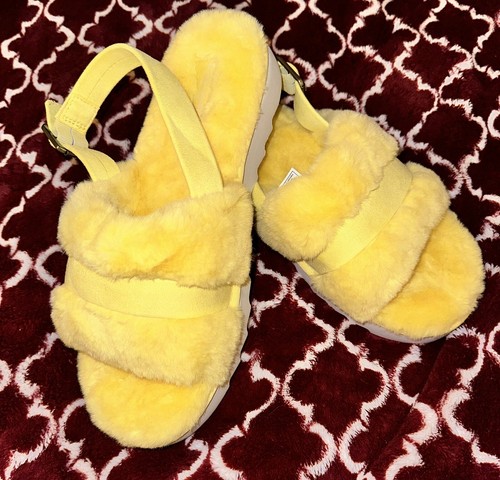 NUOVE pantofole Koolaburra Ugg da donna taglia 10 fuzz'd out in pelliccia sintetica 1134590