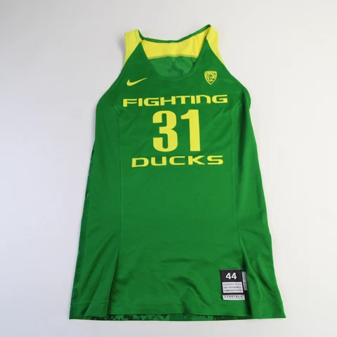 Oregon Ducks Nike Game Jersey - Basketball Women's Green/Yellow Used Cover